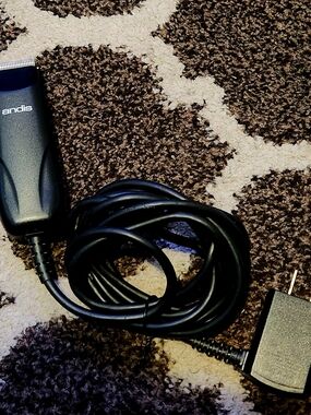 Andis Black Corded Hair Clipper with Power Adapter